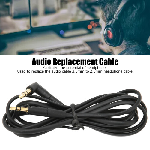 Cable híbrido 3,5mm-2,5mm, 130cm, negro, HD400S 2