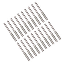 20 pièces – Ensemble d'outils d'affûtage pour tronçonneuse – Argenté – limes rotatives – tête de meulage Ø 4,8 mm