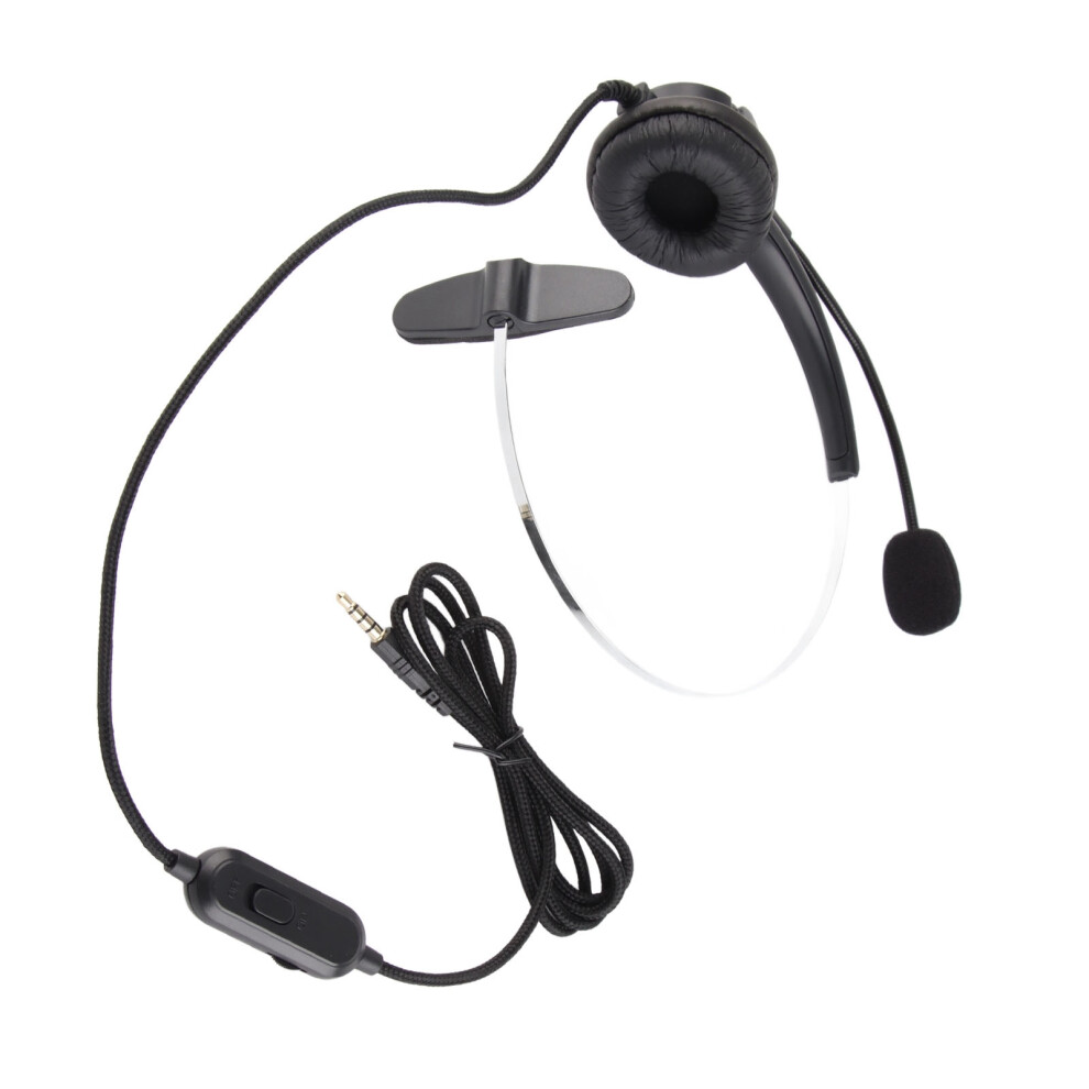 Wired Trucker Headsets 3.5Mm Mono Headset With Noise Cancelling Microphone Volume Control For Cellphone Laptop 4971322095905