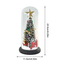 Adorno LED para árbol de Navidad con cúpula de vidrio 3*AAA
