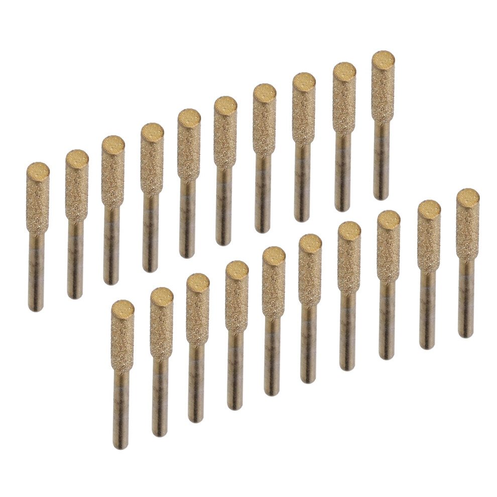20Pcs Chainsaw Sharpener Burr Grinding Head Rotating File Sharpening Tool Set Kitgold 4.8Mm 9321322095828