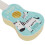 Ukulele di plastica blu, giocattolo per bambini, 4 corde, 3-8 anni 10