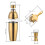 Ensemble doré 750 ml shaker de bar en acier inoxydable 12