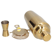 Ensemble doré 750 ml shaker de bar en acier inoxydable