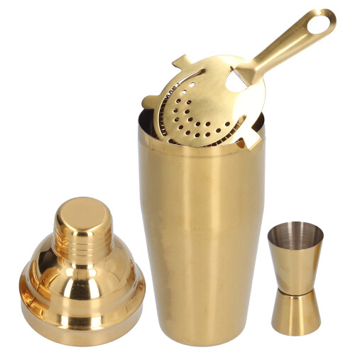 Ensemble doré 750 ml shaker de bar en acier inoxydable 1