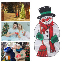LED Christmas Decoration Lights Snowman Shaped Window Lights with Suction Cup for Homes Shops Decoration