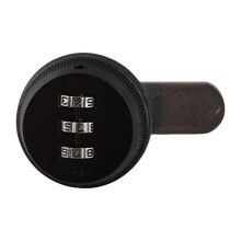 Serratura a camma a 3 cifre L=19, Ø 31 mm, lega di zinco argentata