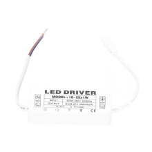Alimentateur LED 18-25X1W 300mA 8.2x3x2cm ABS AC85-265V