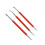 Ensemble de 3 stylos dotting - double pointe, acier et plastique 9