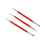 Ensemble de 3 stylos dotting - double pointe, acier et plastique 16