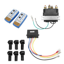 Relais de treuil électrique noir au revêtement en poudre DC 12V 250A pour ATV UTV 2000lb-5000lb