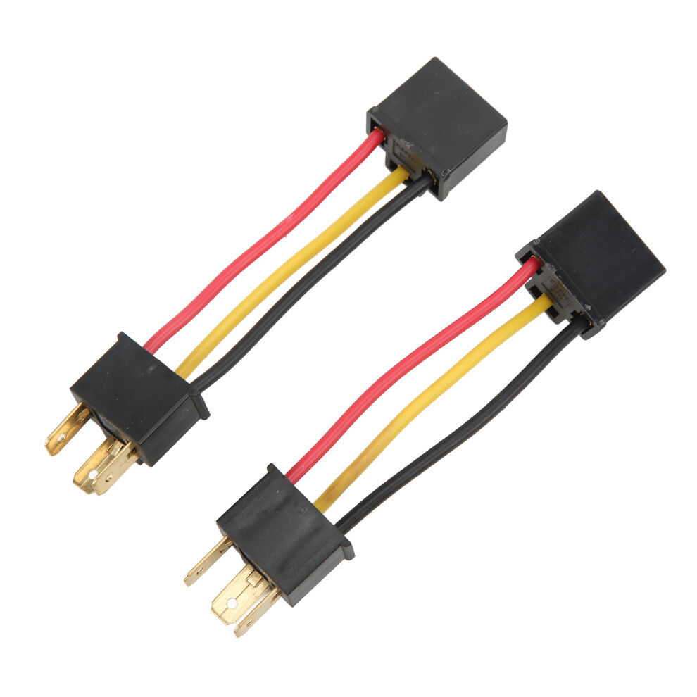 2Pcs H4 Head Socket Converter Head Wiring Harness Adapter Plug Replacement For H4656 H5054 H6052 Light 7891322101598