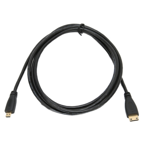 Cavo adattatore Mini a Micro da 1,8 m in plastica nera 1