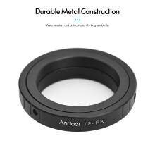 Adaptateur T2 vers monture Pentax K, durable, pour les appareils photo K-50/K-30/K-500/K-1/K-3