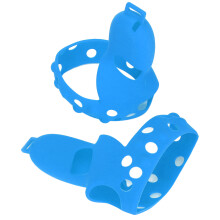 Copertura in silicone per impugnatura del controller VR Oculus Quest 2 con cinturino per nocche Blu