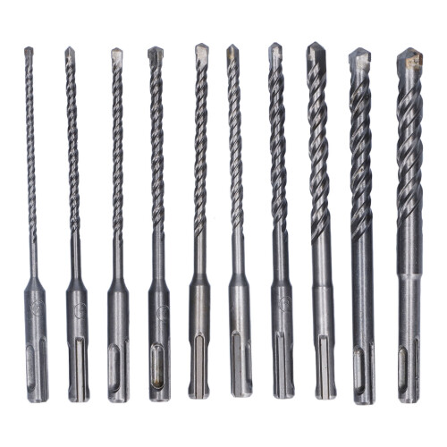 Masonry Drill Bit Set Carbide Tip Rotary Hammer Tool for Concrete 160mm Long 4‑14mm Diameter 1