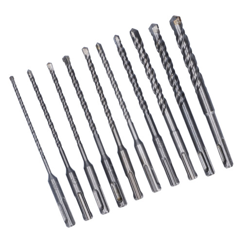 Masonry Drill Bit Set Carbide Tip Rotary Hammer Tool for Concrete 160mm Long 4‑14mm Diameter 2
