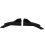 Labbro paraurti posteriore diffusore splitter nero lucido ABS 15