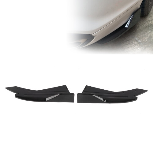 Labbro paraurti posteriore diffusore splitter nero lucido ABS