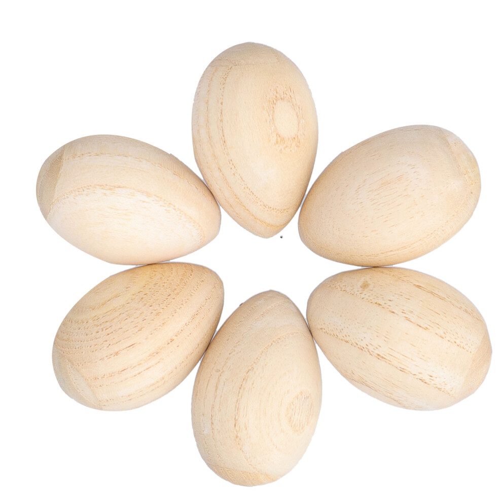 Wood Eggs Shakers Set Natural Wooden Egg Rattle Musical Percussion Instruments for Musical Education Party Classroom