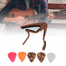 Capotasto a sgancio rapido kit da 5 pezzi per basso banjo legno scuro