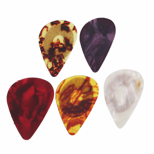 10 médiators de guitare en celluloïde colorés, antidérapants 2