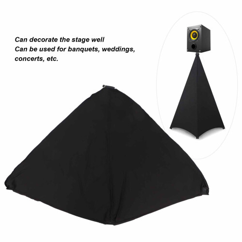 Speaker Tripod Cover Polyester Adjustable Stand Stretch Covering with Buckle Stage Accessories 2