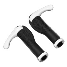 2 pièces de poignées de guidon Lock-On en corne de bœuf 2,3 cm blanc