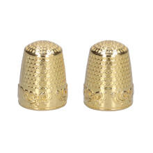 10PCS Sewing Thimble Prevent Needle Slip Abrasion Resistance Antirust Durable Finger ThimbleGold