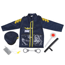 Set di gioco di ruolo da polizia per bambini costumi da travestimento realistici con design uniforme