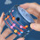 Puzzle 3D cilindro-cubo 7,5  7,5 cm blu nero rosso 5