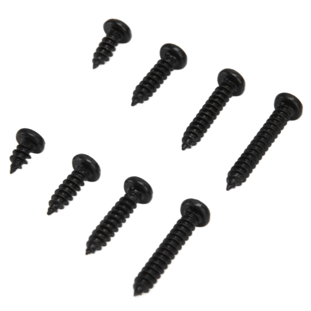 300Pcs Self Tapping Screws Cross Pan Head Combination Set Assortment Kit Carbon Steel M3 Black 9341322107000