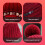 Ensemble bonnet et écharpe tricotés d'hiver taille unique rouge acrylique 4
