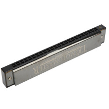 Harmonica à 24 trous en clé C noir 18 x 3 x 2 cm Étui