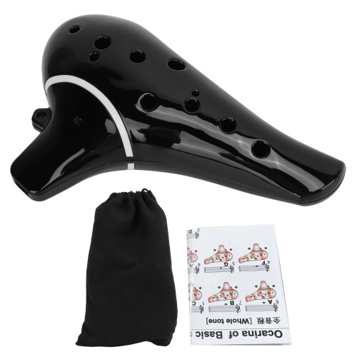 Ocarina 12 trous Alto en Do portable - Noir 1