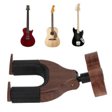 Supporto da parete per chitarra - rilascio automatico del blocco, noce