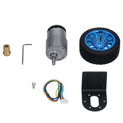 JGB37-520 Set motore con encoder 6V DC albero da 6 mm in ottone 2