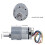 JGB37-520 6V Kit Motore con Encoder, albero da 6 mm, ottone 6