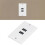 Plaque murale USB 3.0 à 2 ports, ABS, 70x115mm, charge 16