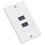 Plaque murale USB 3.0 à 2 ports, ABS, 70x115mm, charge 12
