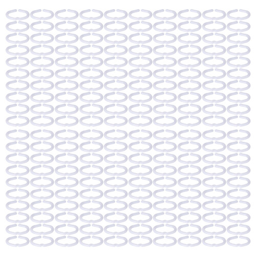 200 pièces de clips de bec de poulet en plastique PP S blanc