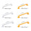 Type 1-3 30/40/50 cm Barre d'appui en inox Blanc/Jaune 1