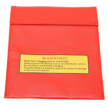 Borsa rossa per batteria LiPo 18x23cm 7x9in antiesplosione