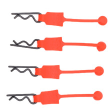 Clip per scocca RC, 4 pezzi, scala 1:10, sostituzione universale in plastica per chiavistello a bullone, rosso