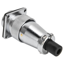 Connettore Aviation AC 500 V 25 A Φ2.5 x 3, Argento