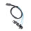 Câble Mini SAS 36 broches 0,5 m bleu/noir 12 Gbps vers 4 SATA 4