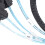 Câble Mini SAS 36 broches 0,5 m bleu/noir 12 Gbps vers 4 SATA 7