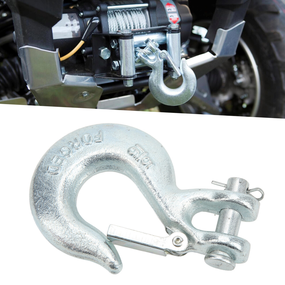 5/16In Clevis Slip Hook With Safety Latch Heavy Duty Carbon Steel Towing Hook For Trailer Winch 5031322110929