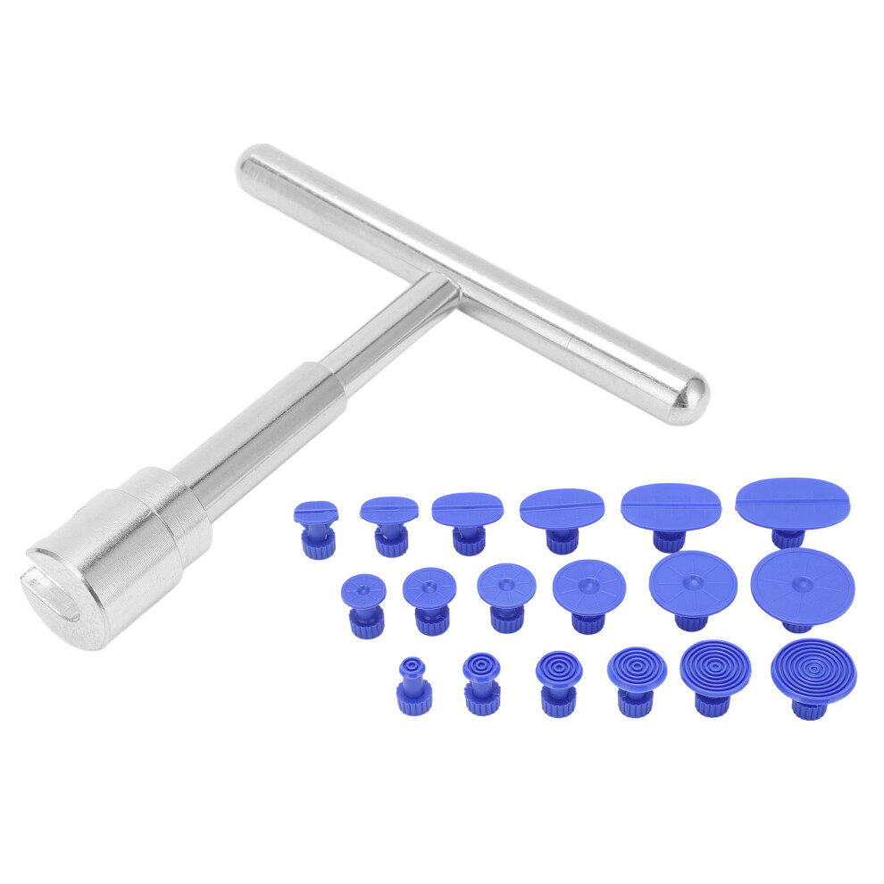 Paintless Dent Removal Puller T Bar With 18Pcs Pulling Tabs Kit Auto Body Damage Repair Hand Tool 8481322111445