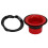Potenziatore rosso per tamburo ABS+Gomma, Altezza 10,5 cm/4,1in 5